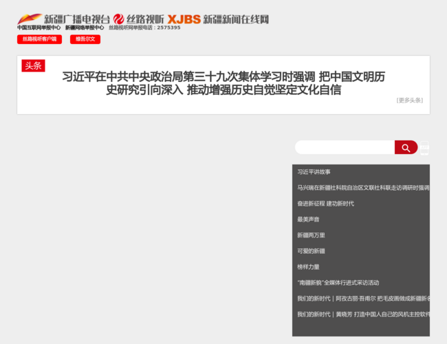 丝路视听首页截图，仅供参考